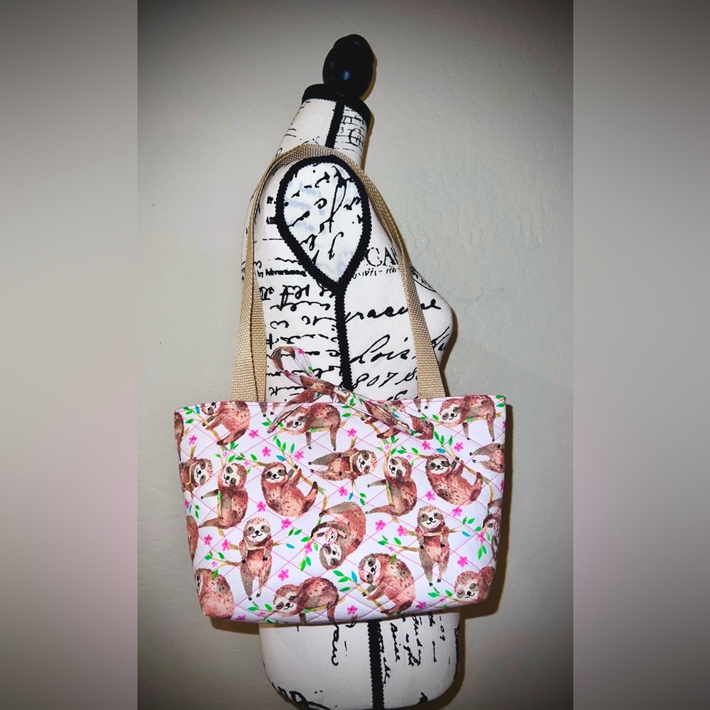 Sloth Print Tote Bag